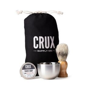 CRUX Supply Co Shaving Bundle - Shave Soap, Shaving Bowl, & Shaving Brush